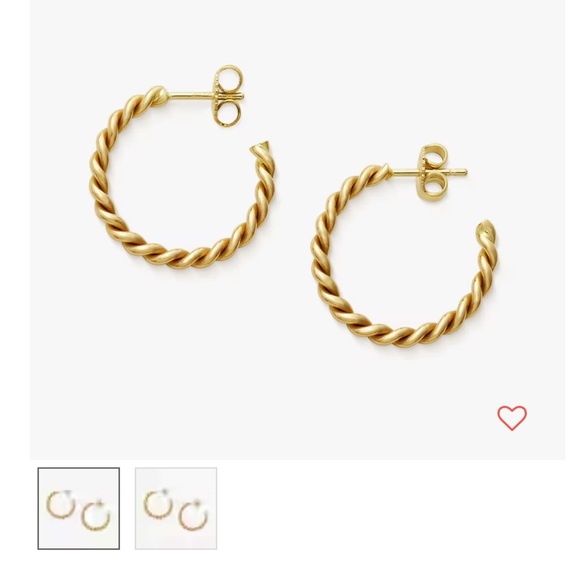 James Avery Jewelry - 14k gold James Avery medium twisted wire hoops
